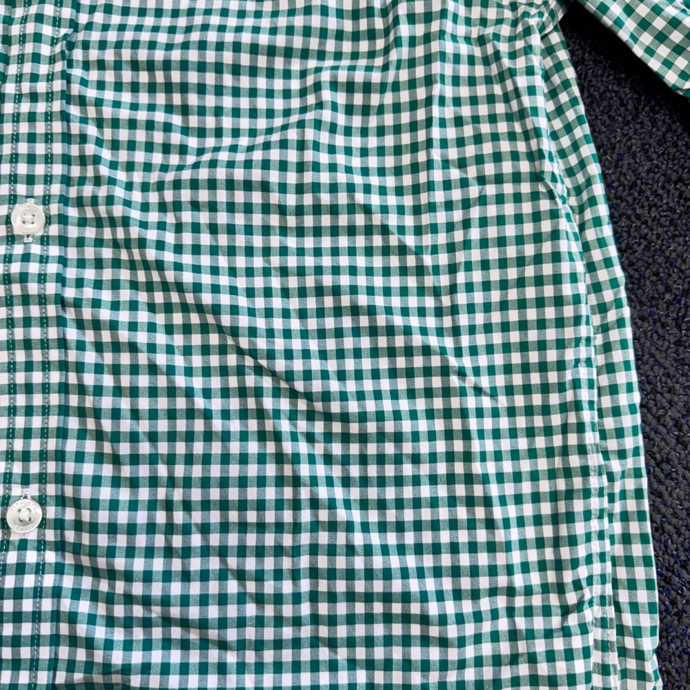 Vineyard Vines Performance Boys Gingham Button Down Shirt Size Small - Picture 2 of 5